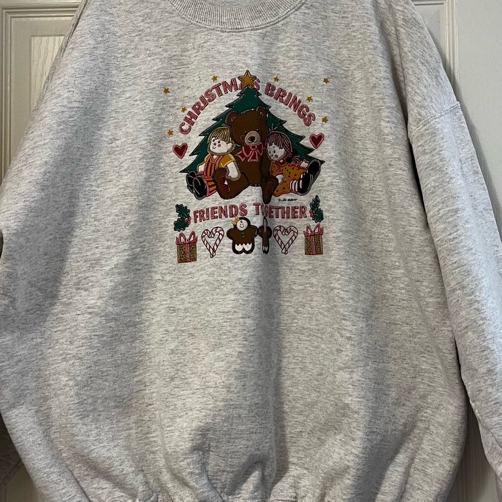 Gildan Gray Christmas Crewneck Sweatshirt